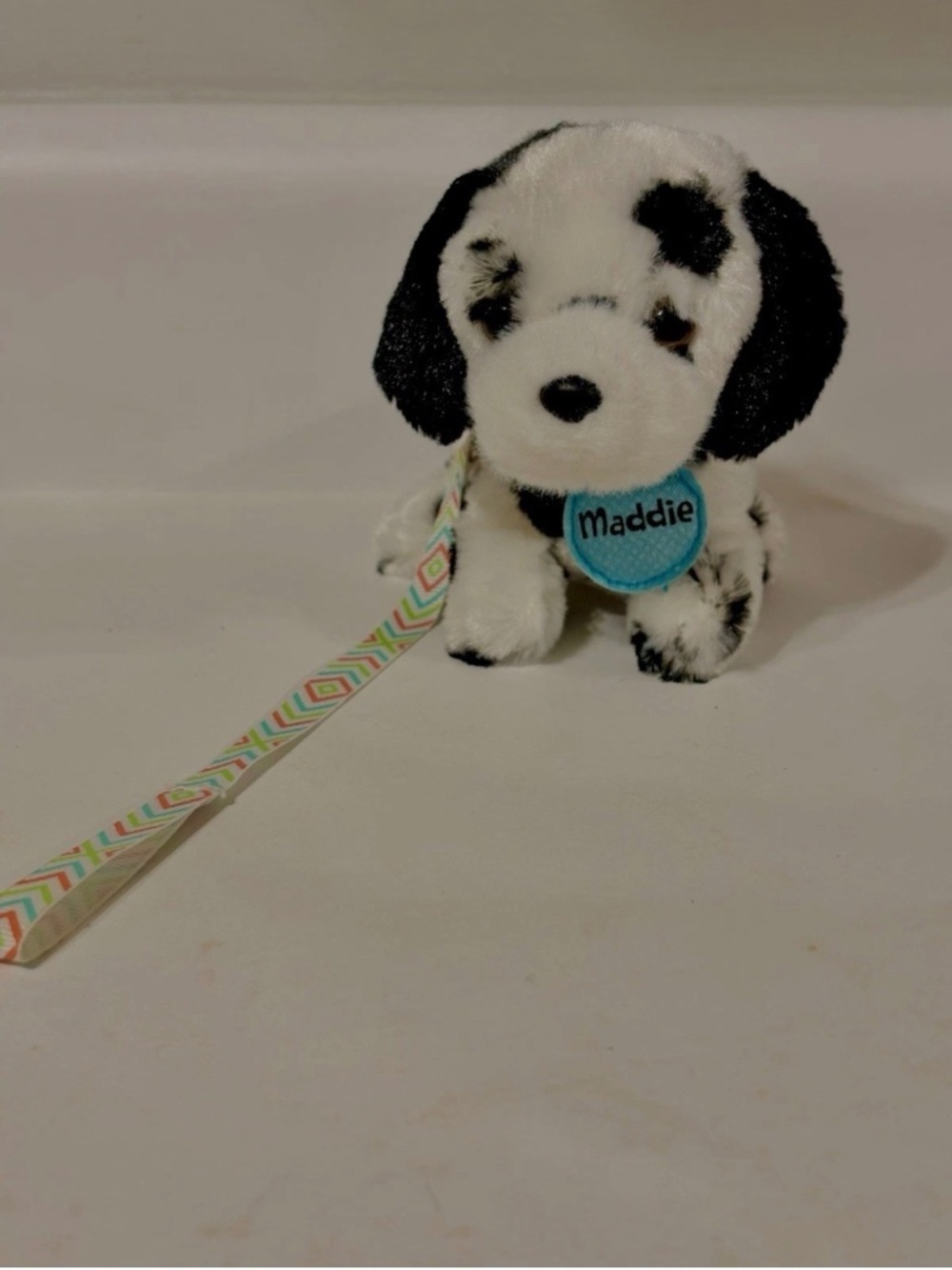 Justice Pet Shop Maddie The Dalmatian Plush Dog Puppy Collar Leash Nametag Y2K